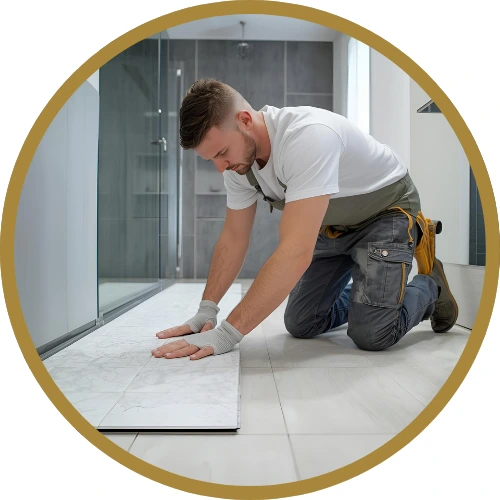 installation of Tile Flooring